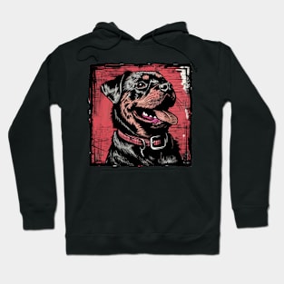 Retro Art Rottweiler Dog Lover Hoodie